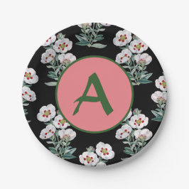 Plato De Papel Placa de papel de MONOGRAM HAPPY HOME