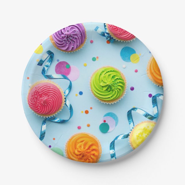 Plato De Papel Placa de papel de nacimiento de pasteles (Anverso)