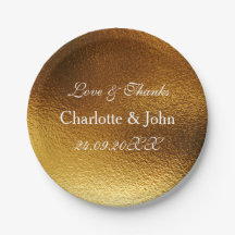 Placa de papel de oro brillante metálico real blan