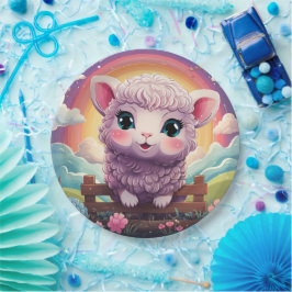 Plato De Papel Placa de papel de oveja cortada