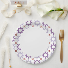 Plato De Papel Placa de papel de patrón árabe