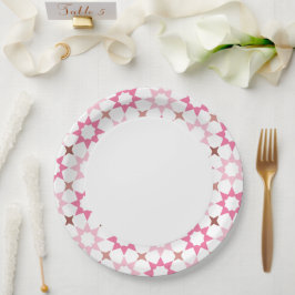 Plato De Papel Placa de papel de patrón árabe