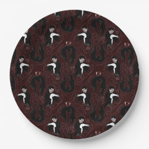 Plato De Papel Placa de papel de patrón de vampiros