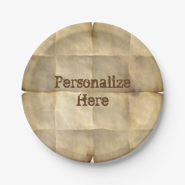 Plato De Papel Placa de papel de pergamino (Anverso)