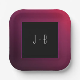 Plato De Papel Placa de papel de Personalizable Minimalista Berry