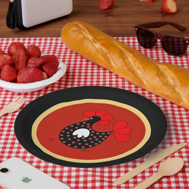 Plato De Papel Placa de papel de personalizado de pollo en el paí (Picnic)