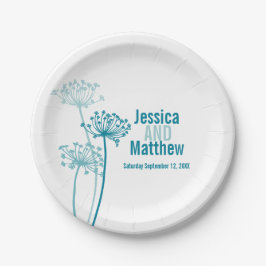 Plato De Papel placa de papel de personalizado floral moderna del