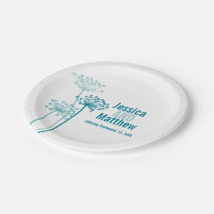 Plato De Papel placa de papel de personalizado floral moderna del