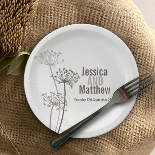 Plato De Papel placa de papel de personalizado floral moderna del