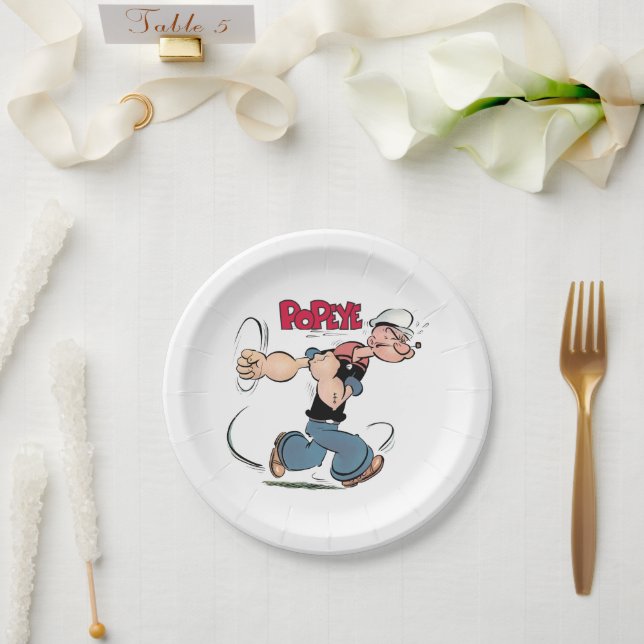 Plato De Papel Placa de papel de popeye (Boda)