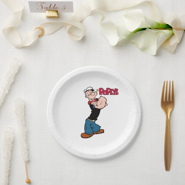 Plato De Papel Placa de papel de popeye (Boda)