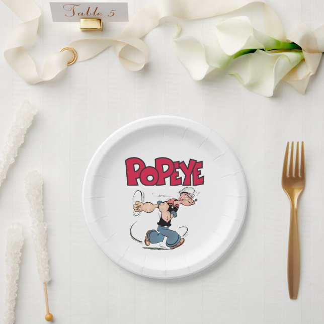 Plato De Papel Placa de papel de popeye (Boda)