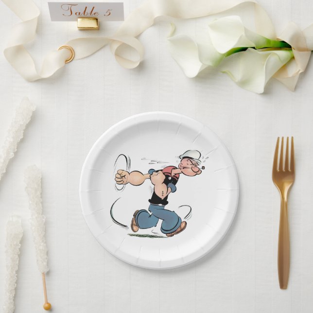 Plato De Papel Placa de papel de popeye (Boda)