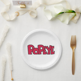 Plato De Papel Placa de papel de popeye