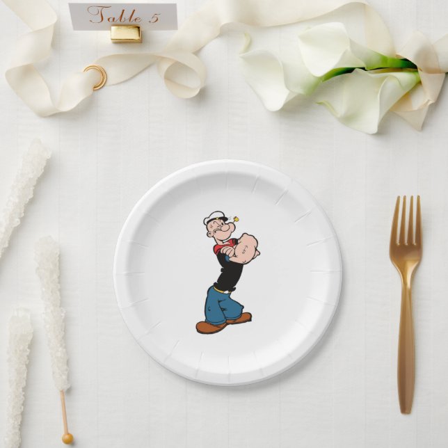 Plato De Papel Placa de papel de popeye (Boda)