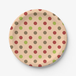 Plato De Papel Placa de papel de punto moderno de Boho Retro