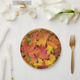 Plato De Papel Placa de papel de recepción de bodas tu nombre dej