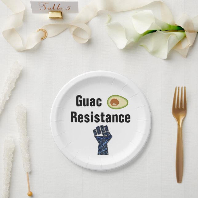 Plato De Papel Placa de papel de resistencia de Guac (Boda)