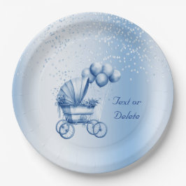 Plato De Papel Placa de papel de rodillo azul