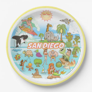 Plato De Papel Placa de papel de San Diego