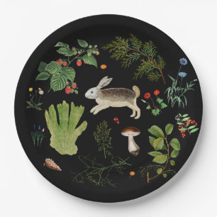 Plato De Papel Placa de papel de secretos forestales