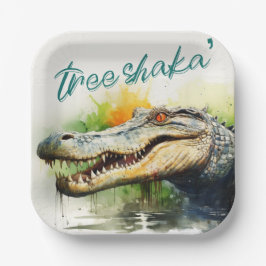 Plato De Papel Placa de papel de Shaka de árbol