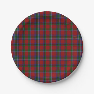 Plato De Papel Placa de papel de Sinclair Clan Tartán