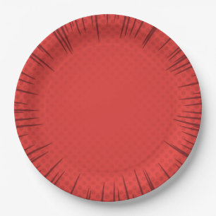 Plato De Papel Placa de papel de Starburst roja