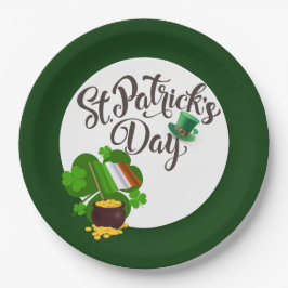 Plato De Papel Placa de papel de trébol de cuatro hojas