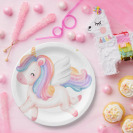 Plato De Papel Placa de papel de unicornio