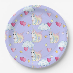 Plato De Papel Placa de papel de unicornio