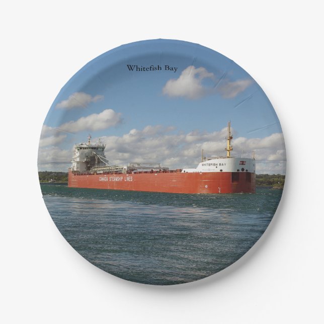 Plato De Papel Placa de papel de Whitefish Bay (Anverso)