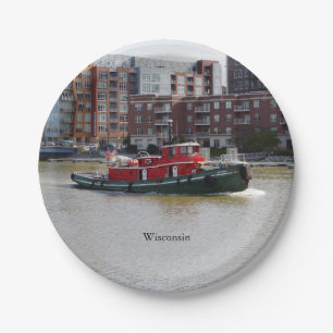 Plato De Papel Placa de papel de Wisconsin