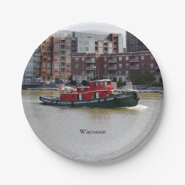 Plato De Papel Placa de papel de Wisconsin (Anverso)