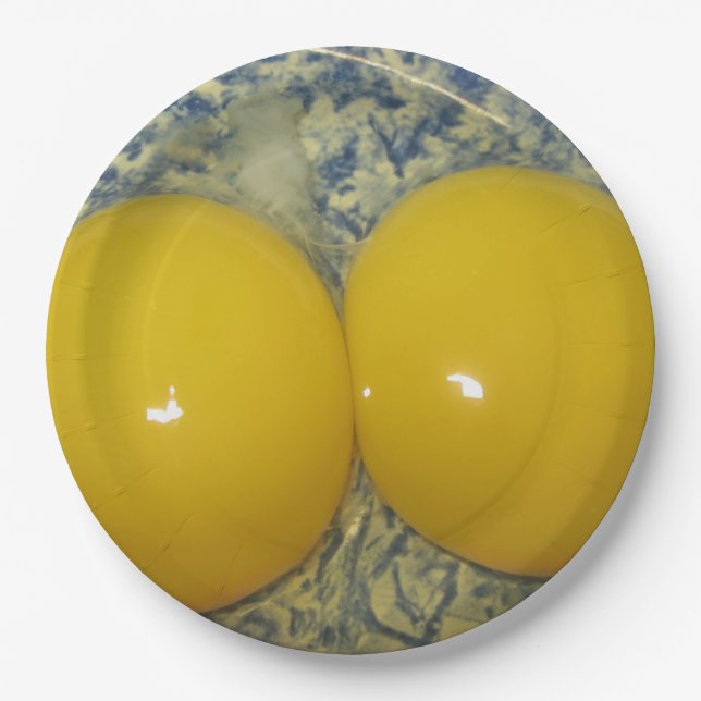 Plato De Papel Placa de papel de yema de huevo doble de pollo (Anverso)