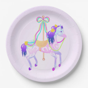Plato De Papel Placa de papel del caballo del carrusel