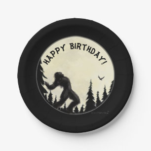 Plato De Papel Placa de papel del cumpleaños del aullido del
