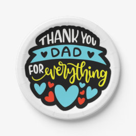 Plato De Papel Placa de papel del Día del Padre