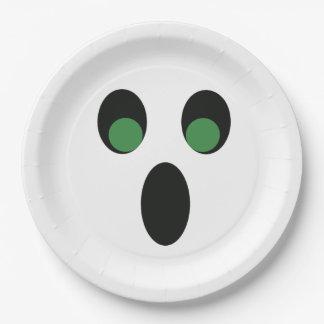 Plato De Papel Placa de papel del fantasma lindo de Halloween
