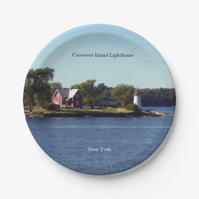 Plato De Papel Placa de papel del faro de Crossover Island (Anverso)