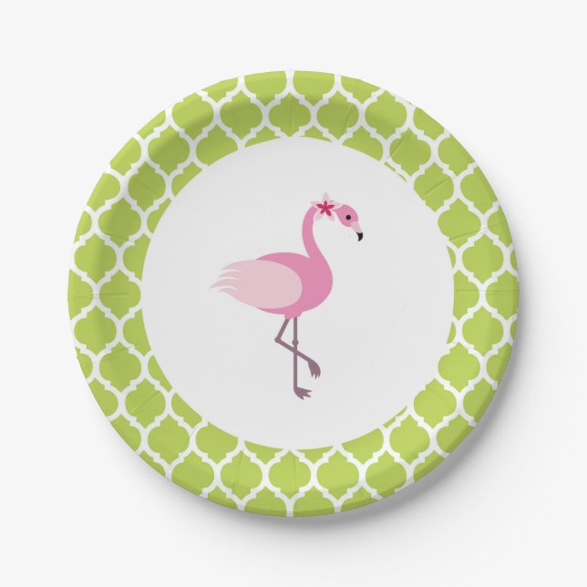 Plato De Papel Placa de papel del flamenco (Anverso)
