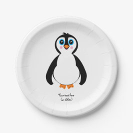 Plato De Papel Placa de papel del pingüino