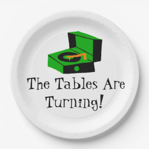 Plato De Papel Placa de papel del tocadiscos retro