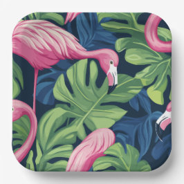 Plato De Papel Placa de papel delgado Flamingo