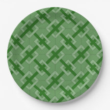 Placa de papel - Diamantes entrelazados en verde