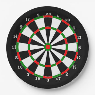 Plato De Papel Placa de papel - diseño del Dartboard