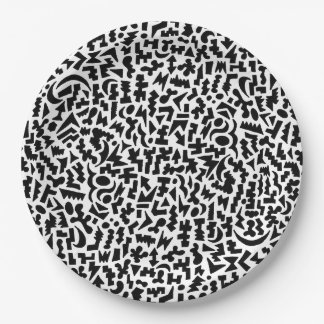 Plato De Papel Placa de papel Doodles