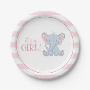 Plato De Papel Placa de papel elefante - Es un Chica