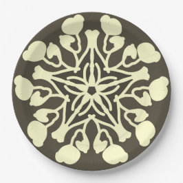 Plato De Papel Placa de papel, elegante patrón floral clásico