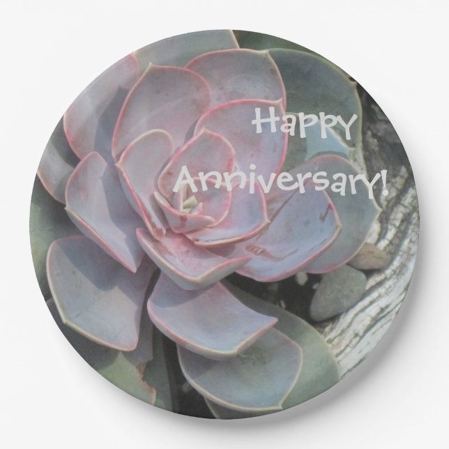 Plato De Papel Placa de papel exitosa para el aniversario (Anverso)